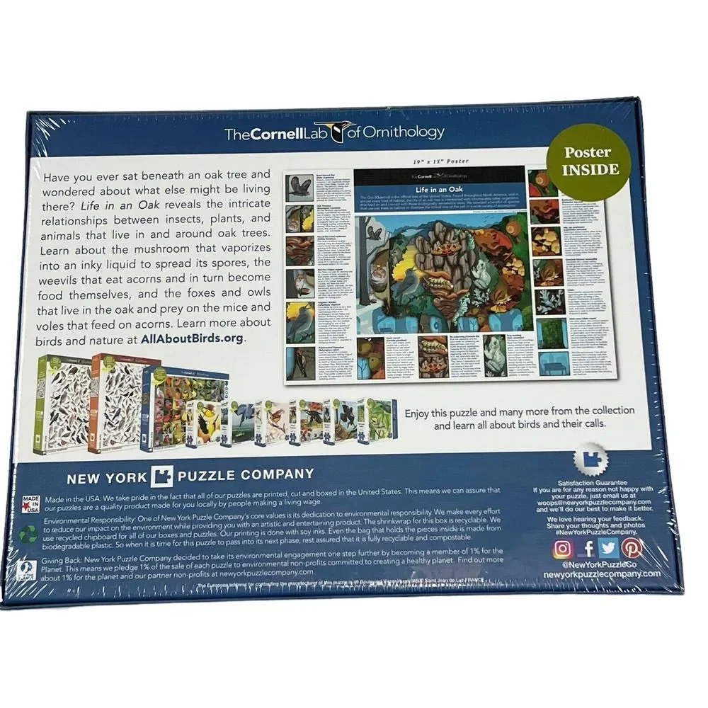 Cornell Lab of Ornithology 1000pc Life In An Oak Justine Lee Hirten & V. Greene